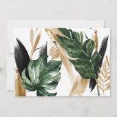 Modern tropisch abstract zwart goud met uitzonderi kaart (Achterkant)