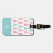 Modern tropisch anananesologram bagagelabel (Voorkant horizontaal)