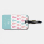 Modern tropisch anananesologram bagagelabel (Achterkant horizontaal)