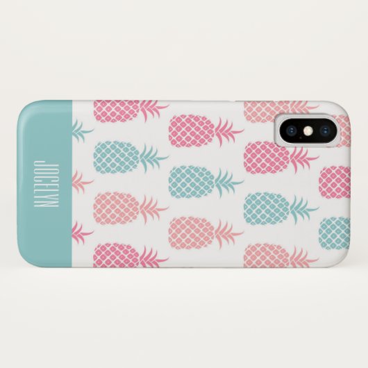 Modern tropisch anananesologram Case-Mate iPhone case (Achterkant (horizontaal))