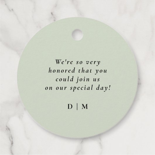 Modern Tropisch Bananenblad Bruiloft Bedankjes Labels (Achterkant)