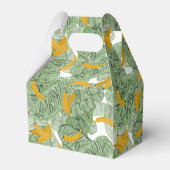 Modern tropisch bananengroen patroon bedankdoosjes (Achterkant)