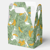 Modern tropisch bananengroen patroon bedankdoosjes (Geopend)