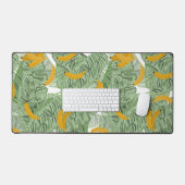 Modern tropisch bananengroen patroon bureaumat (Keyboard & Muis)