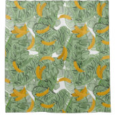 Modern tropisch bananengroen patroon douchegordijn (Voorkant)