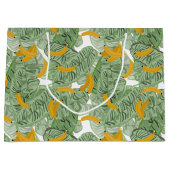 Modern tropisch bananengroen patroon groot cadeauzakje (Voorkant)