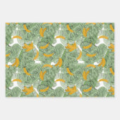 Modern tropisch bananengroen patroon inpakpapier vel (Voorkant)