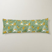 Modern tropisch bananengroen patroon lichaamskussen (Achterkant)