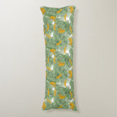 Modern tropisch bananengroen patroon lichaamskussen (Voorkant Verticaal)