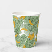 Modern tropisch bananengroen patroon papieren bekers (Achterkant)