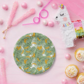 Modern tropisch bananengroen patroon papieren bordje (Feest)