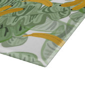 Modern tropisch bananengroen patroon snijplank (Hoek)