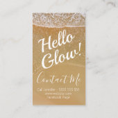 Modern Tropisch Beach Mobile Spray Tan Visitekaartje (Achterkant)