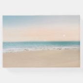 Modern Tropisch Beach Weddenschap Book Gastenboek (Achterkant)