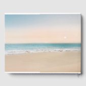 Modern Tropisch Beach Weddenschap Book Gastenboek (Achterkant)