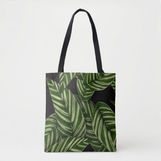 Modern tropisch blad blad patroon tote bag (Voorkant)