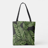 Modern tropisch blad blad patroon tote bag (Achterkant)
