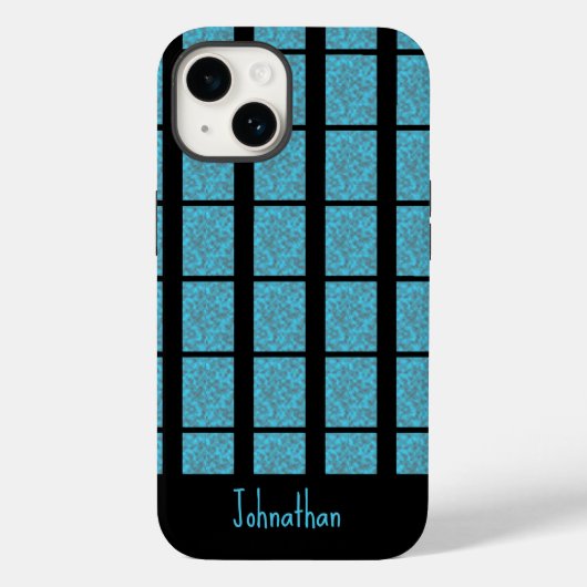 Modern Tropisch Blauw Splash Grijs Case-Mate iPhone Case (Achterkant)