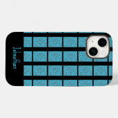 Modern Tropisch Blauw Splash Grijs Case-Mate iPhone Case (Achterkant (horizontaal))