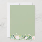 Modern Tropisch Bloemen repetitie diner Kaart (Achterkant)