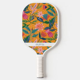Modern Tropisch Bloemmotief Pickleball Paddle