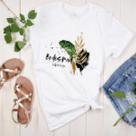 Modern tropisch botanisch abstract bruidsmeisje t-shirt<br><div class="desc">Modern tropisch abstract geschilderd bruiloft bruidsmeisje gunst partij kleding t-shirt. Onderdeel van een modern collectie.</div>