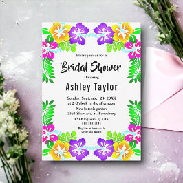 Modern tropisch botanisch bloemig Vrijgezellenfees Kaart