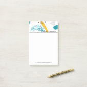 Modern tropisch collage post-it® notes (Op bureau)