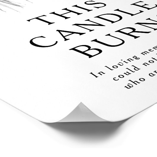 Modern Tropisch Dit Kaars Brandt Trouw Teken Poster (Hoek)