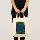 Modern tropisch donker palmblad hedendaags tote bag (Voorkant (product))