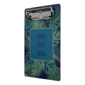 Modern tropisch donker palmblad, vijgenblad oerwou mini klembord (Angled2)