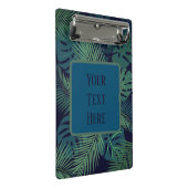 Modern tropisch donker palmblad, vijgenblad oerwou mini klembord (Schuin)