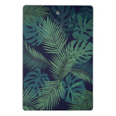 Modern tropisch donker palmblad, vijgenblad oerwou mini klembord (Achterkant)