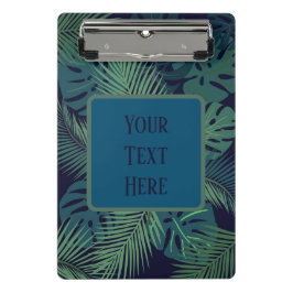 Modern tropisch donker palmblad, vijgenblad oerwou mini klembord