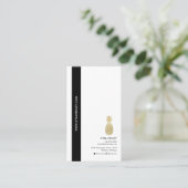 Modern tropisch Floral Gold Foil Monogram Visitekaartje (Staand voorkant)