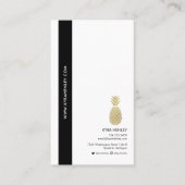 Modern tropisch Floral Gold Foil Monogram Visitekaartje (Voorkant)