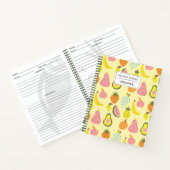 Modern Tropisch Fruit Patroon Gepersonaliseerd Rec Notitieboek (Binnen)