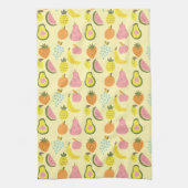 Modern Tropisch Fruit Patroon Gepersonaliseerd Rec Theedoek (Verticaal)