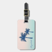 Modern Tropisch, Glitter Palmbomen Bagagelabel (Voorkant verticaal)