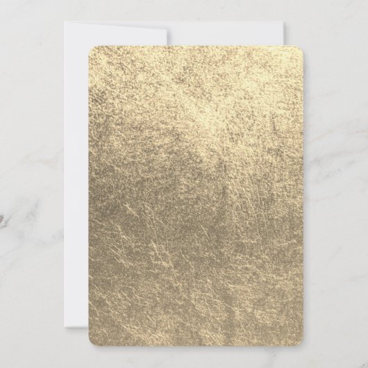 Modern Tropisch Goud Elegant Bladerwerk 50e Verjaa Kaart (Achterkant)