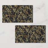 Modern tropisch groen blauw gouden gebladerte visitekaartje (Voorkant / Achterkant)