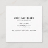 Modern tropisch groen lef vierkante visitekaartje (Achterkant)