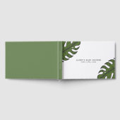 Modern Tropisch Groen Palm Leaves Baby shower Gastenboek (Volledig)