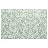 Modern tropisch groen wit groen blad stof (Fat Quarter)