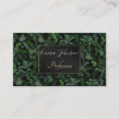 Modern tropisch groen zwart groen blad visitekaartje (Voorkant)