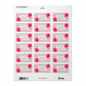 Modern Tropisch ,Hibiscus Streep Etiket (Full Sheet)