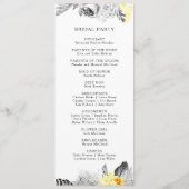 Modern Tropisch huwelijksprogramma Programmakaart (Achterkant)