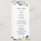 Modern Tropisch huwelijksprogramma Programmakaart (Voorkant / Achterkant)