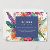 Modern Tropisch Kleurrijk Wildflower baby shower Kaart (Achterkant)