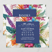 Modern Tropisch Kleurrijk Wildflower baby shower Kaart (Voorkant / Achterkant)